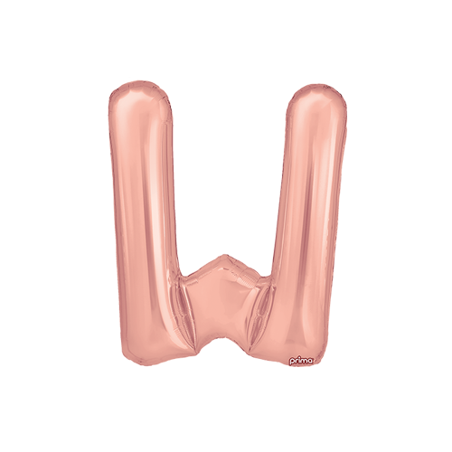 [PF-RGDW-16] Poche de 2 Alu 16" lettre W Rose Gold - Prima
