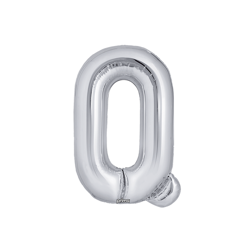[PF-SLVQ-16] Poche de 2 Alu 16" lettre Q Silver - Prima