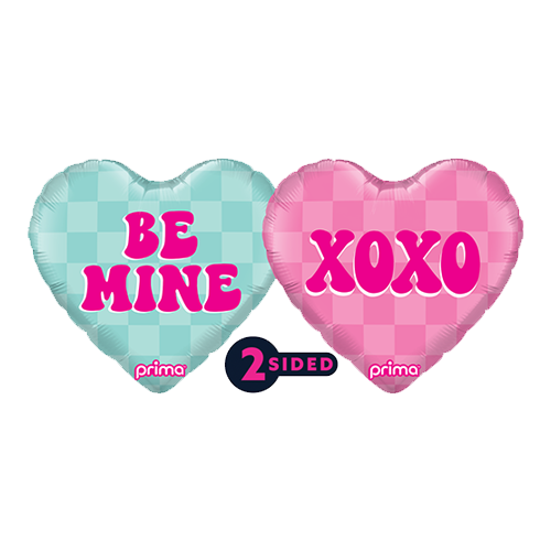 [PF-0068-18] 1 Alu 18" coeur Conversation heart checker - Prima