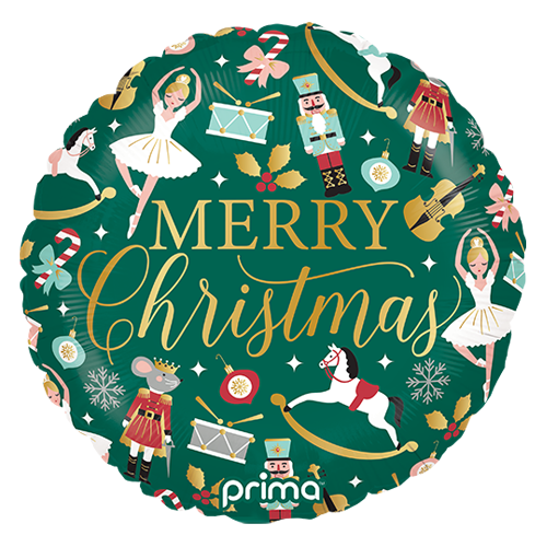 [PF-0010-18] 18" Rond Merry Christmas Nutcracker Ballet - Prima