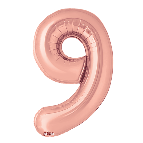[PF-RGD9-34] 1 alu 34" Chiffre 9  Rose Gold - Prima