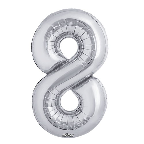 [PF-SLV8-34] 1 alu 34" Chiffre 8  Silver - Prima
