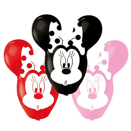 [9903670] Poche De 4 Ballons Latex 22" Forme Oreille De Minnie - Licence