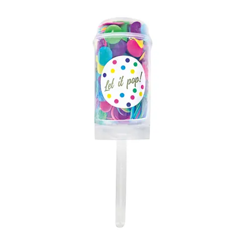 [9916665] Popper Confettis Push Pop Papier Rond Assortis *1 
