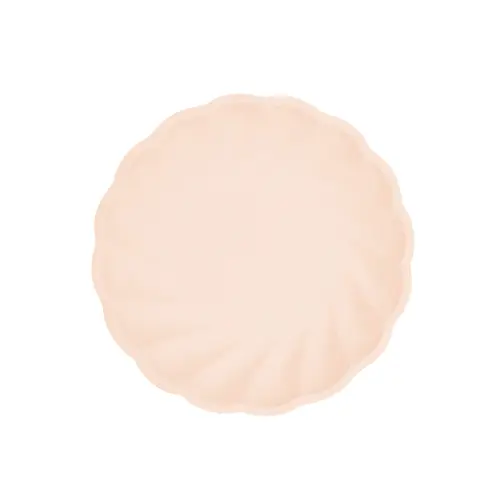 [9918256] Lot de 6 Assiettes Rondes Décor Abricot 18.8cm