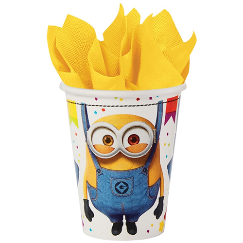 [9907315-66] Lot De 8 Verres 250Ml Minion - Amscan