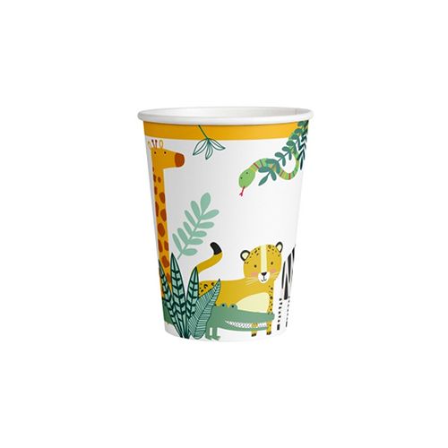 [9909350-66] Lot De 8 Verres 250Ml Jungle - Amscan