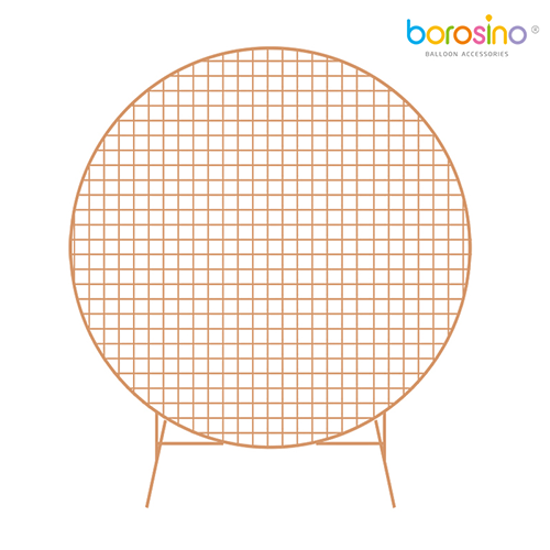 [B458A-1.0G] Arche Ronde Pleine Dorée En Métal 1M – Borosino - FDS