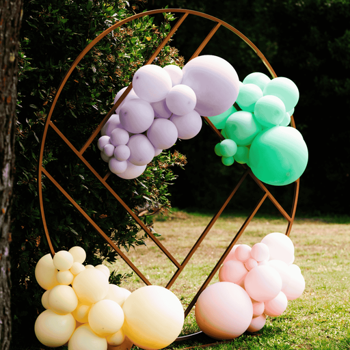 [B468-2W] Cadre Cercle En Métal Blanc 2M – Borosino