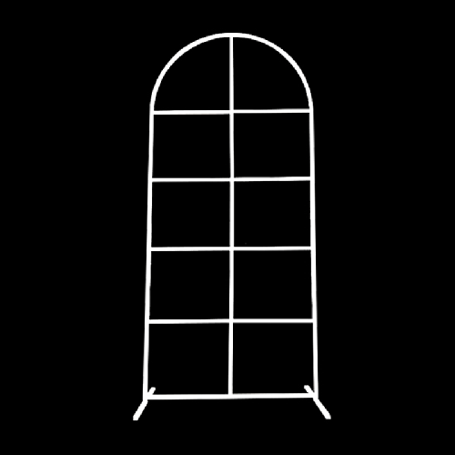 [B476-2010W] Arche En Métal Blanc 2Mx1M – Borosino