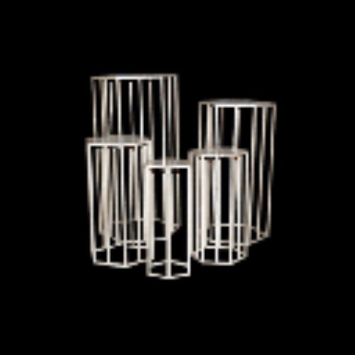 [B484W4] Lot de 3 Table Dessertes Cylindrique Vide Blanche – Borosino - FDS