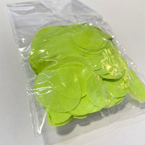 [B525BGREEN] Confetti Papier 2.5Cm Vert Sachet 14G - Borosino - FDS