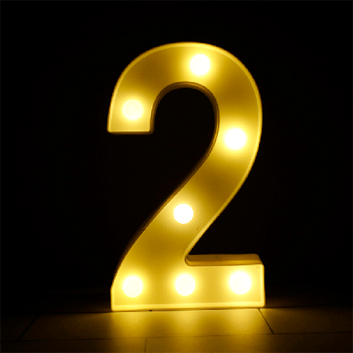 [B909-2] Chiffre 2 Lumineux Led – Borosino