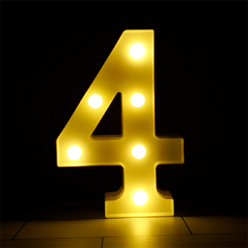 [B909-4] Chiffre 4 Lumineux Led – Borosino