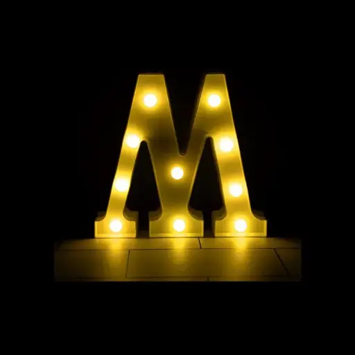 [B926-M] Lettre M Lumineuse Led – Borosino