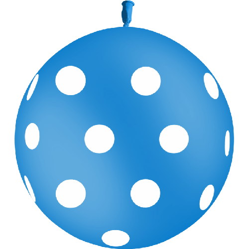 [T3-81P34] 1 Bal 3' HG3 Pois Bleu Roi – Balloonia
