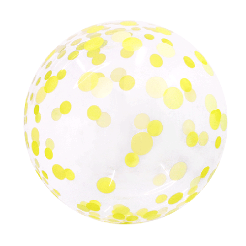 [BBQ006-6] Confetti Bubble 18" Jaune