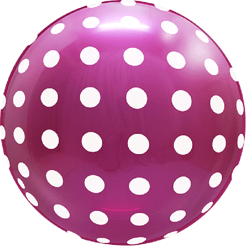 [BBQ007-3] Dots Bubble 18" Magenta - FDS
