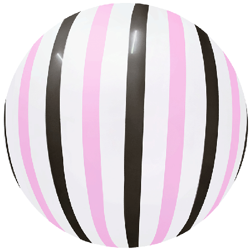 [BBQ008-11] Stripe Bubble 18" Rose Noir - FDS