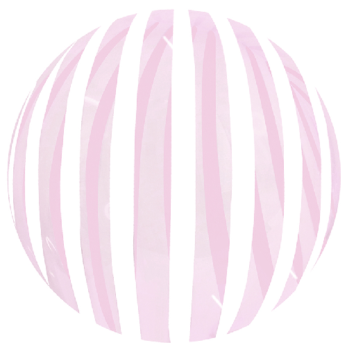 [BBQ008-4] Stripe Bubble 18" Cristal Rose - FDS