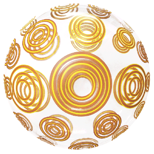 [BBQ010-21] Printed Bubble 20" Doré Swirls
