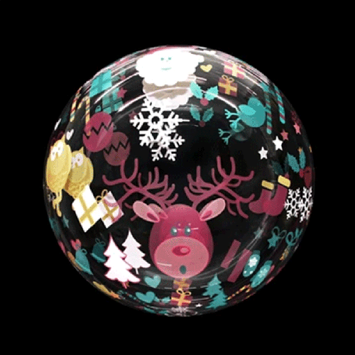 [BBQ010-34] Printed Bubble 20" Rudolph - FDS