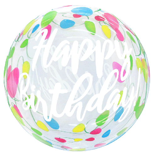 [BBQ010-44] Printed Bright Light Happy Birthday 20" - FDS