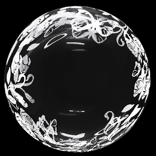 [BBQ014-5] Printed Single Color Bubble 18" Butterflies