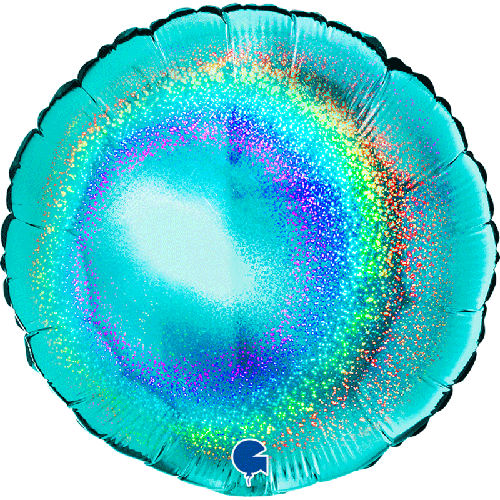 [G18177GHTI] Rond Glitter Holographique Tiffany 18" Vrac - Grabo