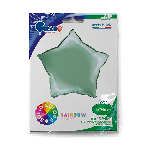 [G192P03RHTI-P] Étoile Holo Tyffany Platine 18" - Grabo