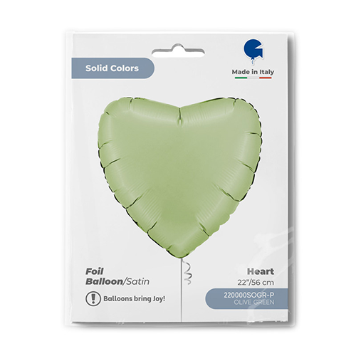 [G220000SOGR-P] Coeur Vert Olive Satin 22" - Grabo