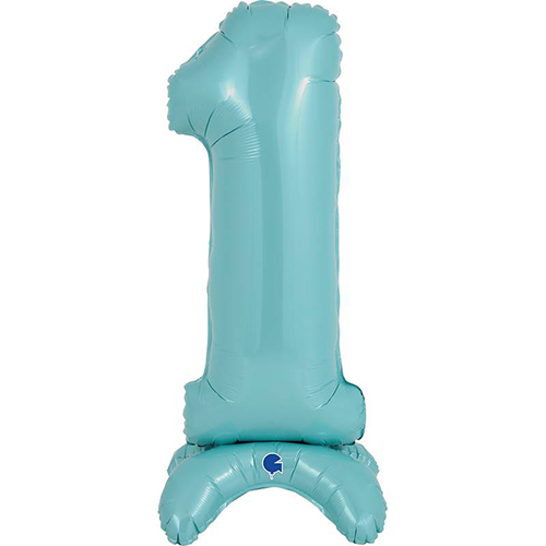 [G25061PB-P] The Standups - Chiffre 1 Pastel Blue 25" - Grabo - FDS