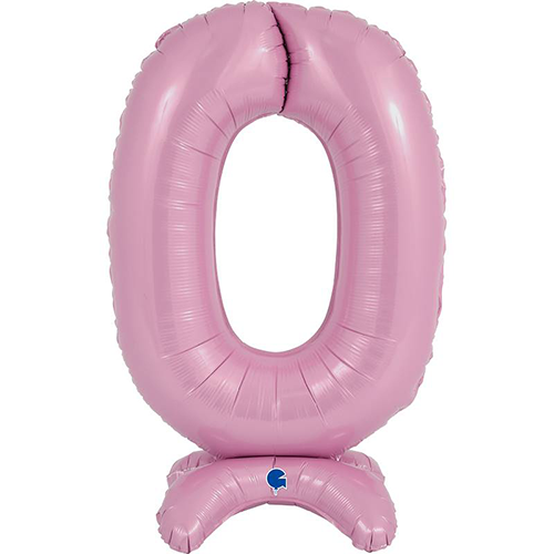 [G25070PP-P] The Standups - Chiffre 0 Pastel Pink 25" - Grabo