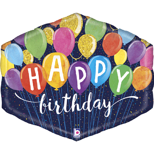 [G35967-P] Festive Birthday Balloons 30" - Grabo