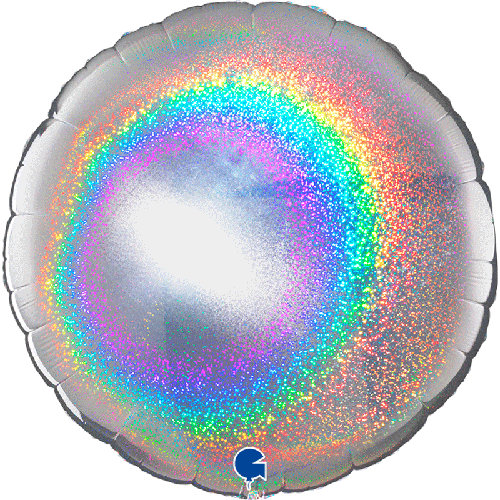[G36169GHS] Rond Glitter Holographic Silver 36" Vrac - Grabo
