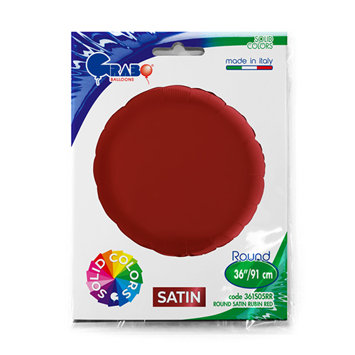 [G361S05RR-P] Rond Satin Rubis Rouge 36" - Grabo