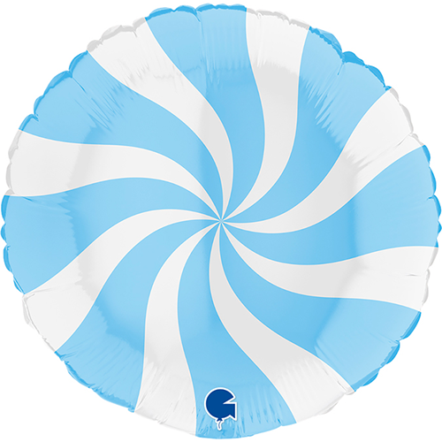 [GG018M00WHB-P] Rond Swirly White Matte Blue 18" - Grabo