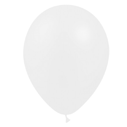 [HG112-10M96] 10 Ballons Latex Metal Blanc 12" - Balloonia