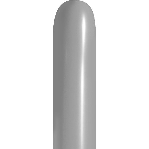 [HG260-50M93] 50 Ballons À Modeler 260 Metal Argent - Balloonia