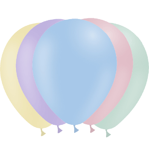[HG45T] 100 Ballons 5"  Pastel Matte Assortis - Balloonia