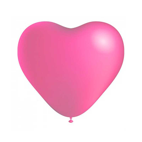 [HG80COEURP29] 100 Ballons Coeur Latex 10" Standard Rose - Balloonia