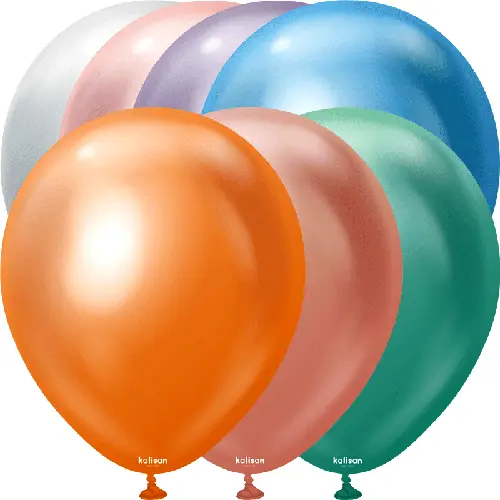 [11250002] 12" Mirror Balloons Mix 50ct - Kalisan