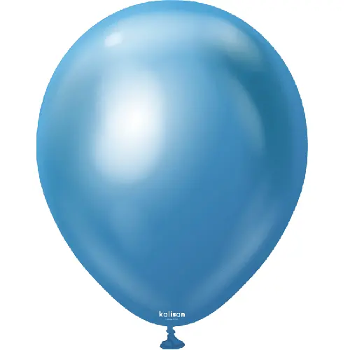 [11250052] 12" Mirror Balloons Blue 50ct - Kalisan