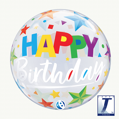 [TK00006] Bubble Birthday Brillant Stars 22" - Takarakosan