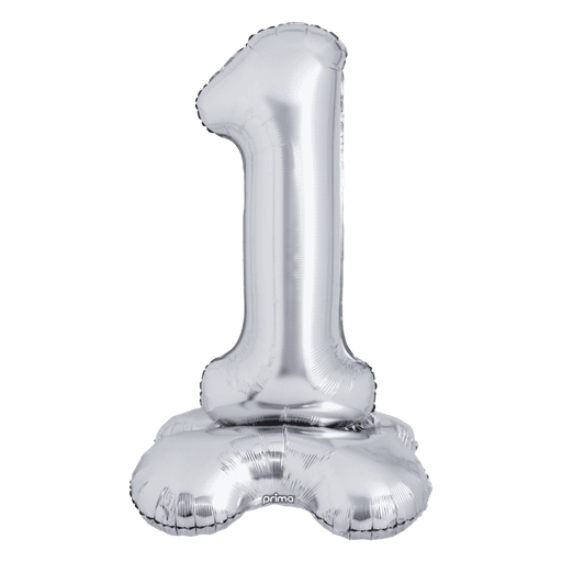 [PF-SVST1-40] 1 alu 40" Silver Standing number '1' - Prima