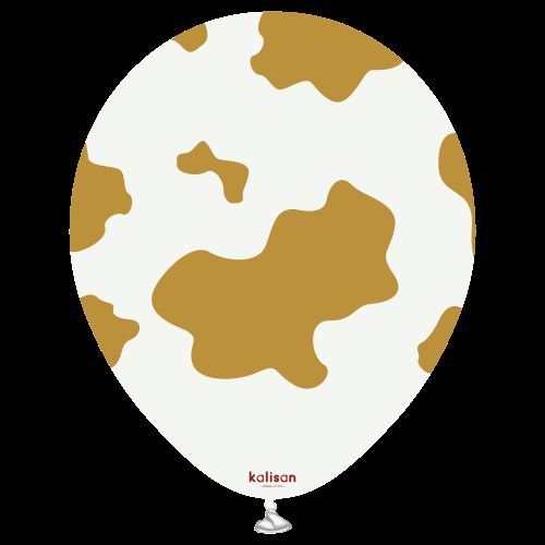 [21259543] 12" Safari Country Cow Blanc imp Or 25 Bal- Kalisan