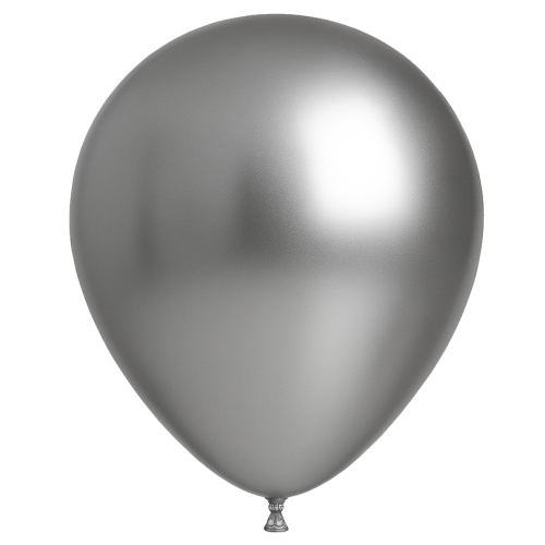 [CH13ARGENT] 25 Ballons 13cm (5in) Mirroir Argent
