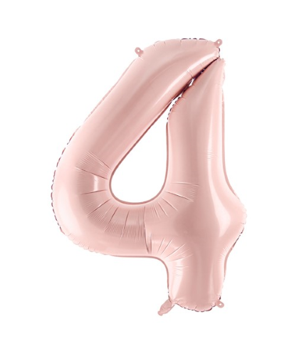 [FB230P-4-081J] 1 Alu Chiffre "4" Rose clair 28" ( 72cm )