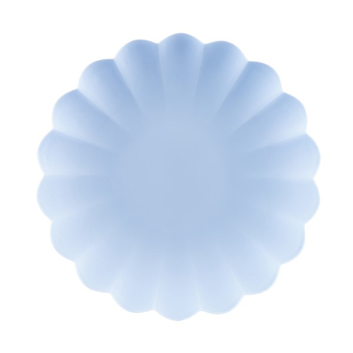 [TPL1-011] Lot De 4 Assiettes 22cm Beu ciel (Plastique recyclable) 