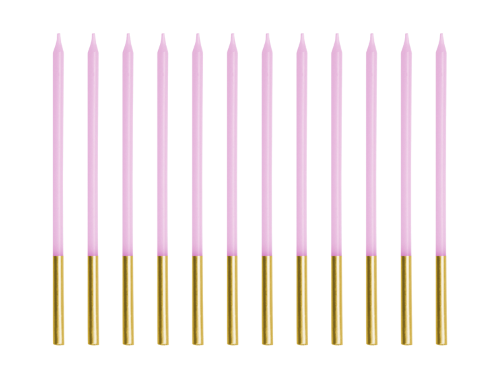 [SCD-4-014] Lot De 12 Bougies Violet de 14cm 